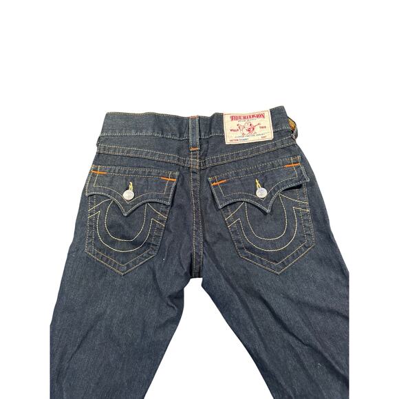 True Religion Mens Skinny Jeans Waist 28 Dark Wash Flap Pockets - Picture 2 of 3